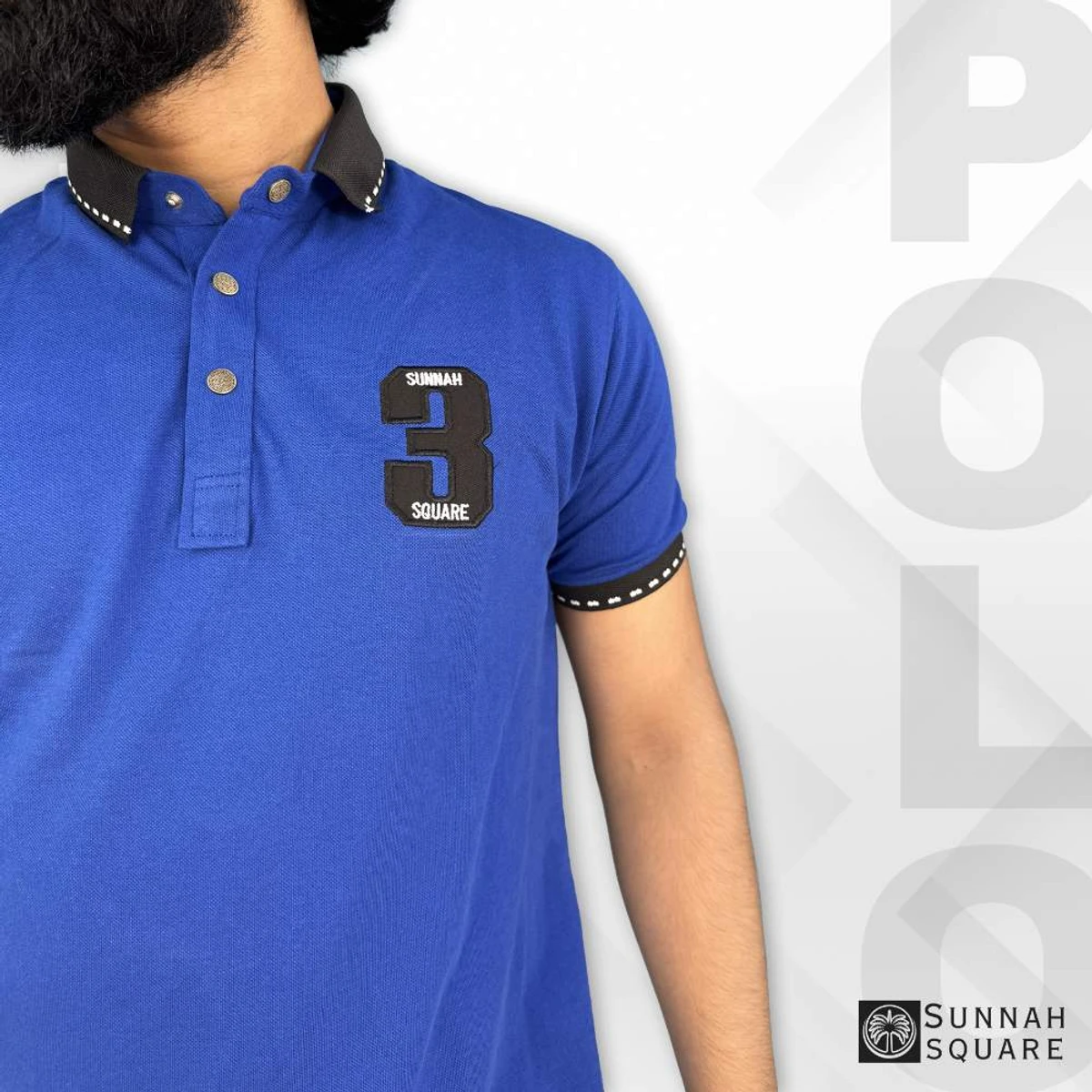 2pcs Classic PK Polo Combo - Ash & Blue