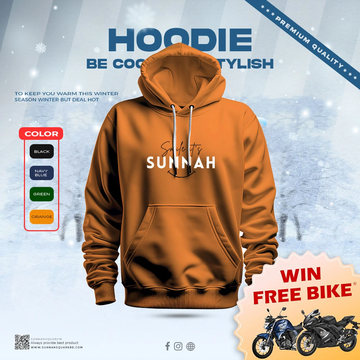 Men's Premium Hoodie - Smile Its Sunnah