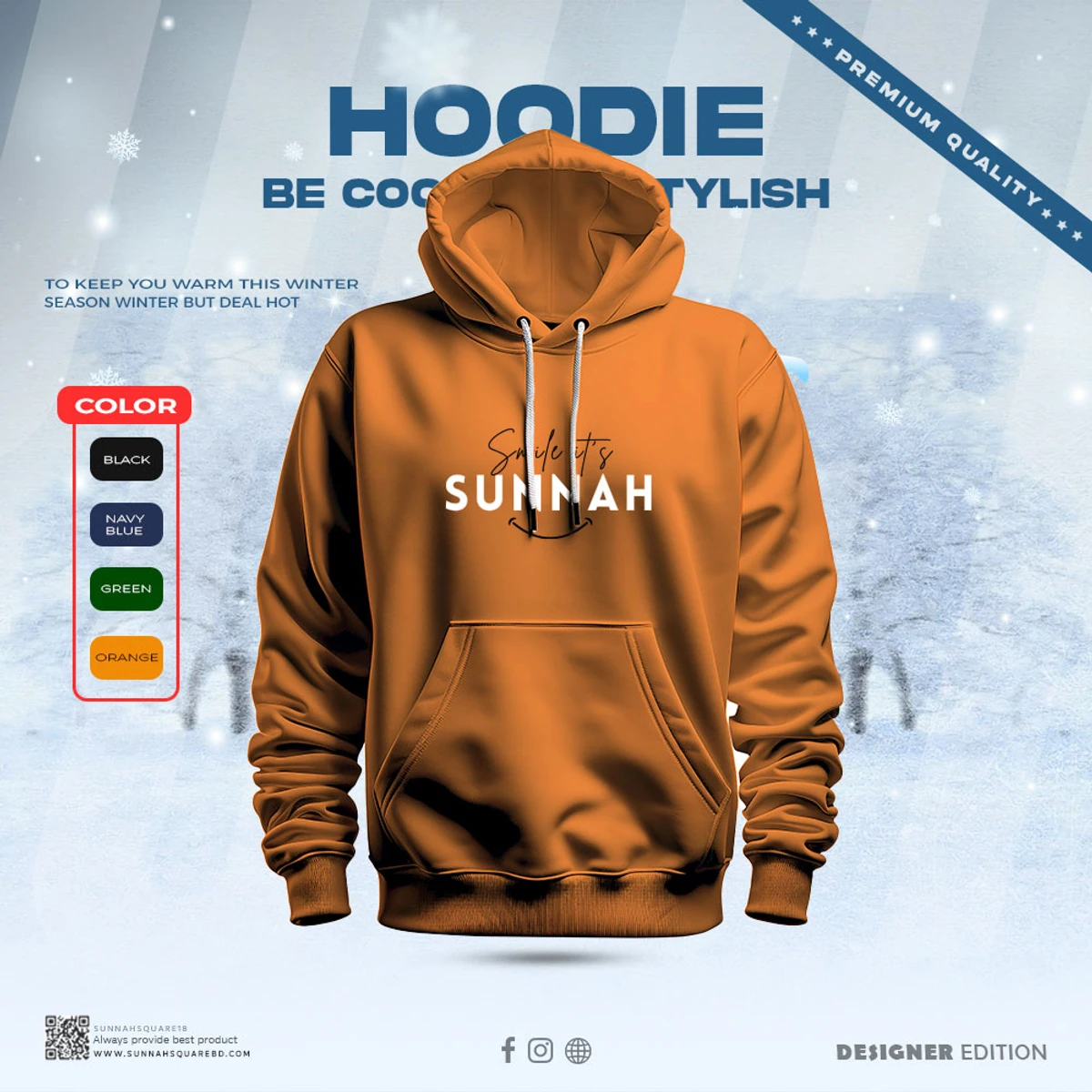 Men's Premium Hoodie - Smile Its Sunnah