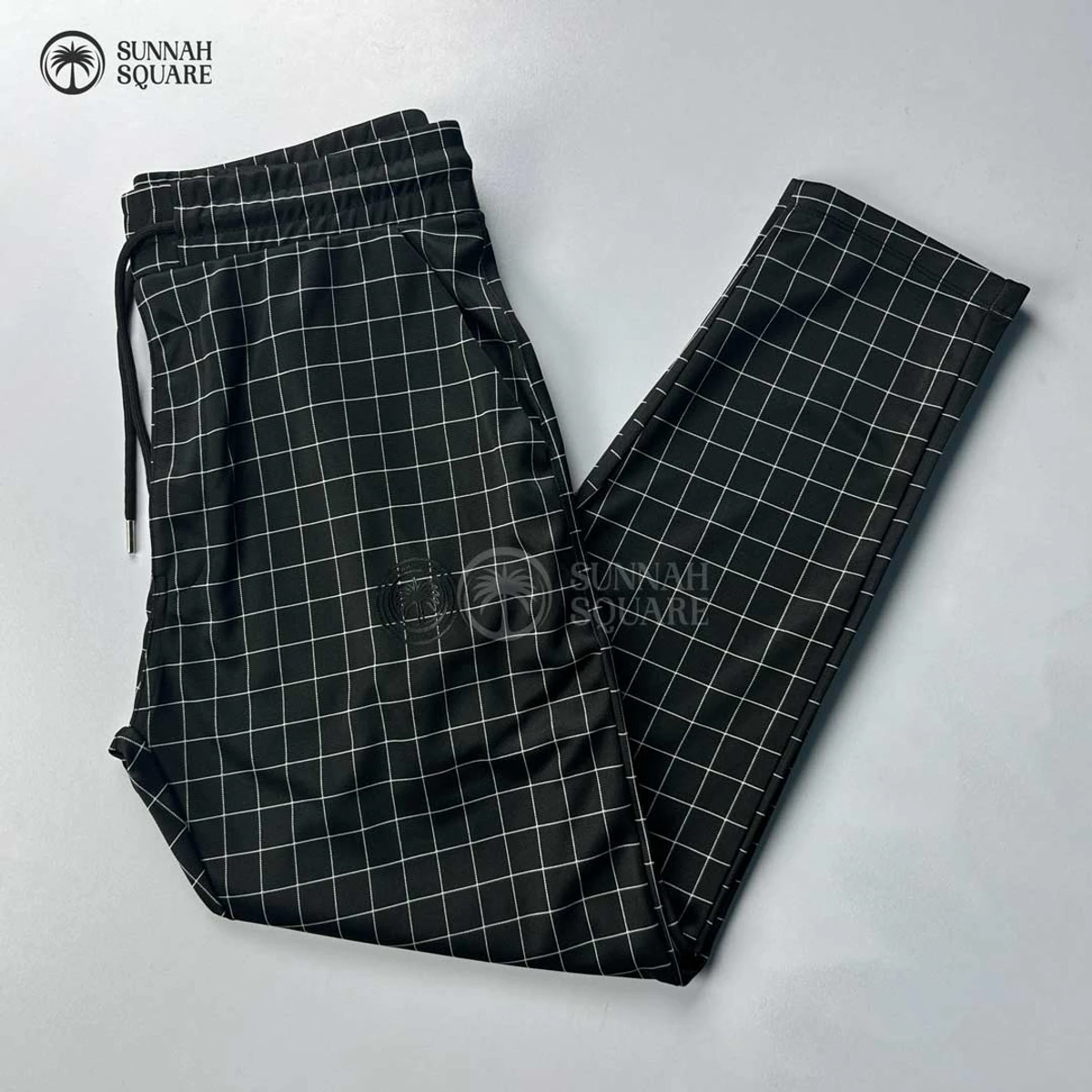 Men’s Checkered Stripe Trouser (Black)