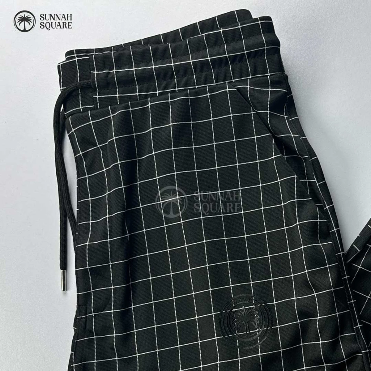 Men’s Checkered Stripe Trouser (Black)