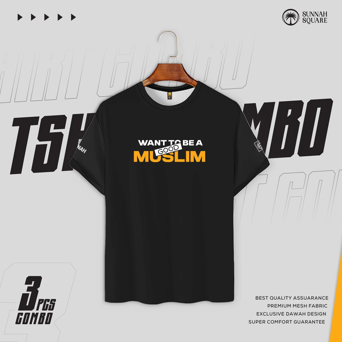 Sports T-Shirt – Want to be good muslim